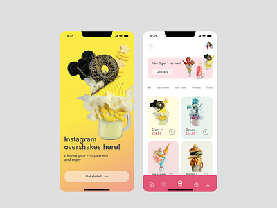 Overshakes delivery App app design mobile ui ux