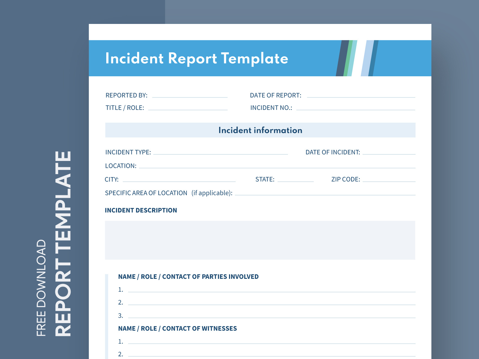Incident Report Free Google Docs Template by Free Google Docs Templates
