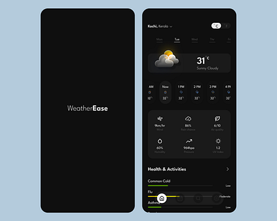 Weather Application dribbble shots minimal mobile app design ui ui design ui inspirations visual design weather app