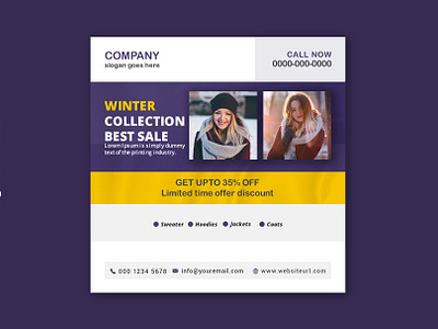 Winter sale offer banner instagram post design template black friday graphic design logo design motion graphics post template poster poster design poster template social media social media poster winter sale winter sale post design winter sale poster