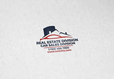Real Estate & Car Sales Division car design division house logo real estate sales