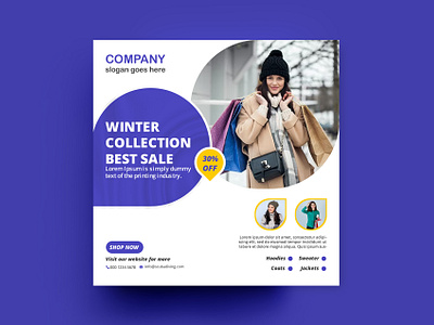 Winter sale offer banner instagram post design template graphic design instagram post design instagram poster logo design logo template motion graphics post design post template poster design poster template social media social media post social media template winter sale winter sale poster