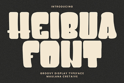 Heibua Groovy Display Typeface branding font fonts graphic design logo nostalgic