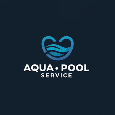 AQUA POOL SERVICE LOGO 3d aqua artisticexpression beautiful card branding design graphic design illustration logo pool ui vector