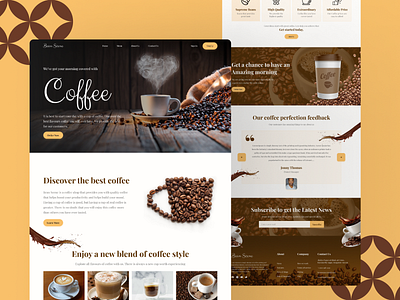 Coffee Shop Landing Page cafe cafe design cafe landing page coffee landing page coffee shop coffee shop design coffee shop landingpage free landing page landing page design landingpage resources thisuix