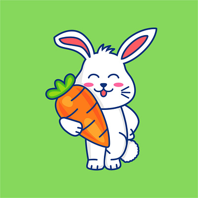 Rabbit Carrot animation branding graphic design logo motion graphics