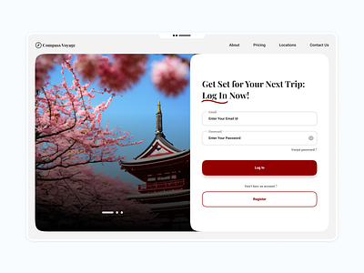 Daily UI_ Day 014_ Log- In graphic design log in login minimal modern travel ui webdesign