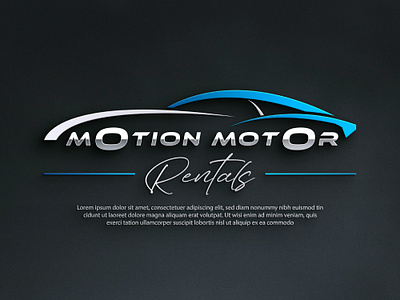 Motion Motor Rentals. brand identity branding business logo car logo car rental logo design design logo graphic design illustration logo logo design rental logo ui ux vector