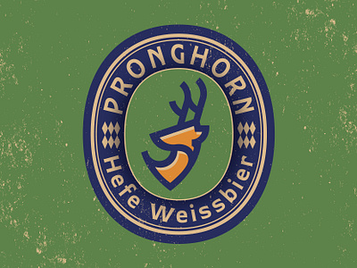 Pronghorn badge ale badge beer branding brewery craft deer design emblem icon illustration logo mark pronghorn