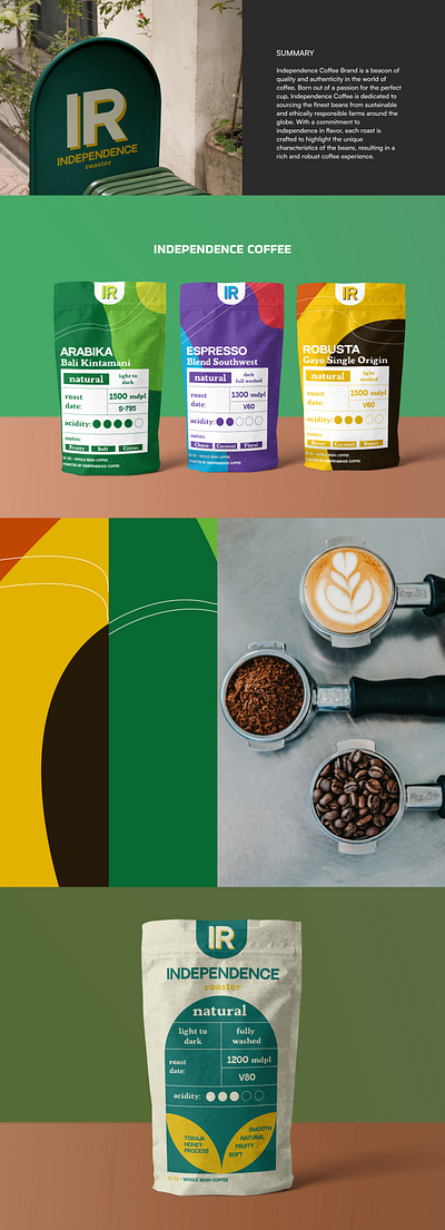 Independence Coffee adobe illustrator beans branding coffebag coffee design graphic design illustration independence indonesia ir natural nature packaging