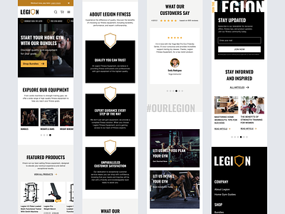 LEGION - Mobile version hp branding design equipment gym mobile mobile design responsive ui ux web design workout