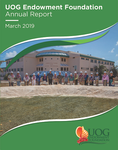 UOG Endowment Foundation Annual Report graphic design indesign report universities