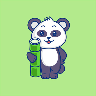 Panda Bamboo animation branding graphic design logo motion graphics