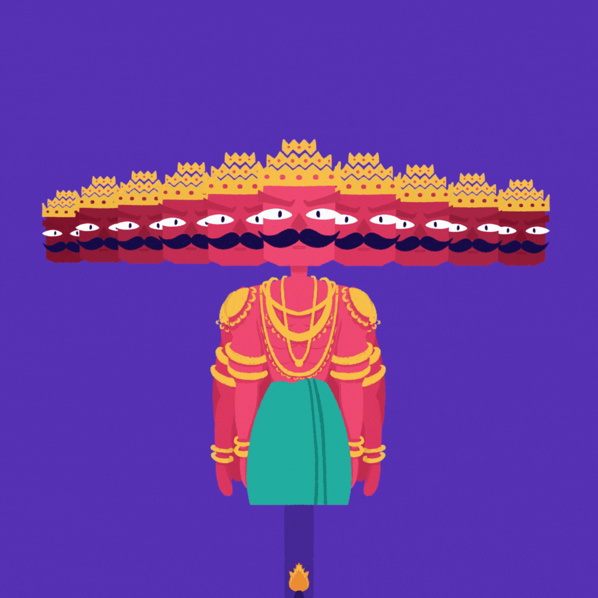 Dussehra Animation 2d animation animation designagency graphic design illustration illustrator motion graphics procreate