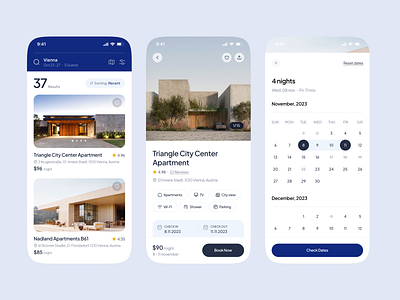 Booking app concept app booking flat hotel house minimal mobile rent rental ui ux