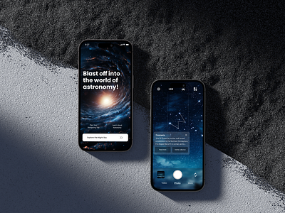 Amateur Astronomy App design mobile mobile design ui ui design