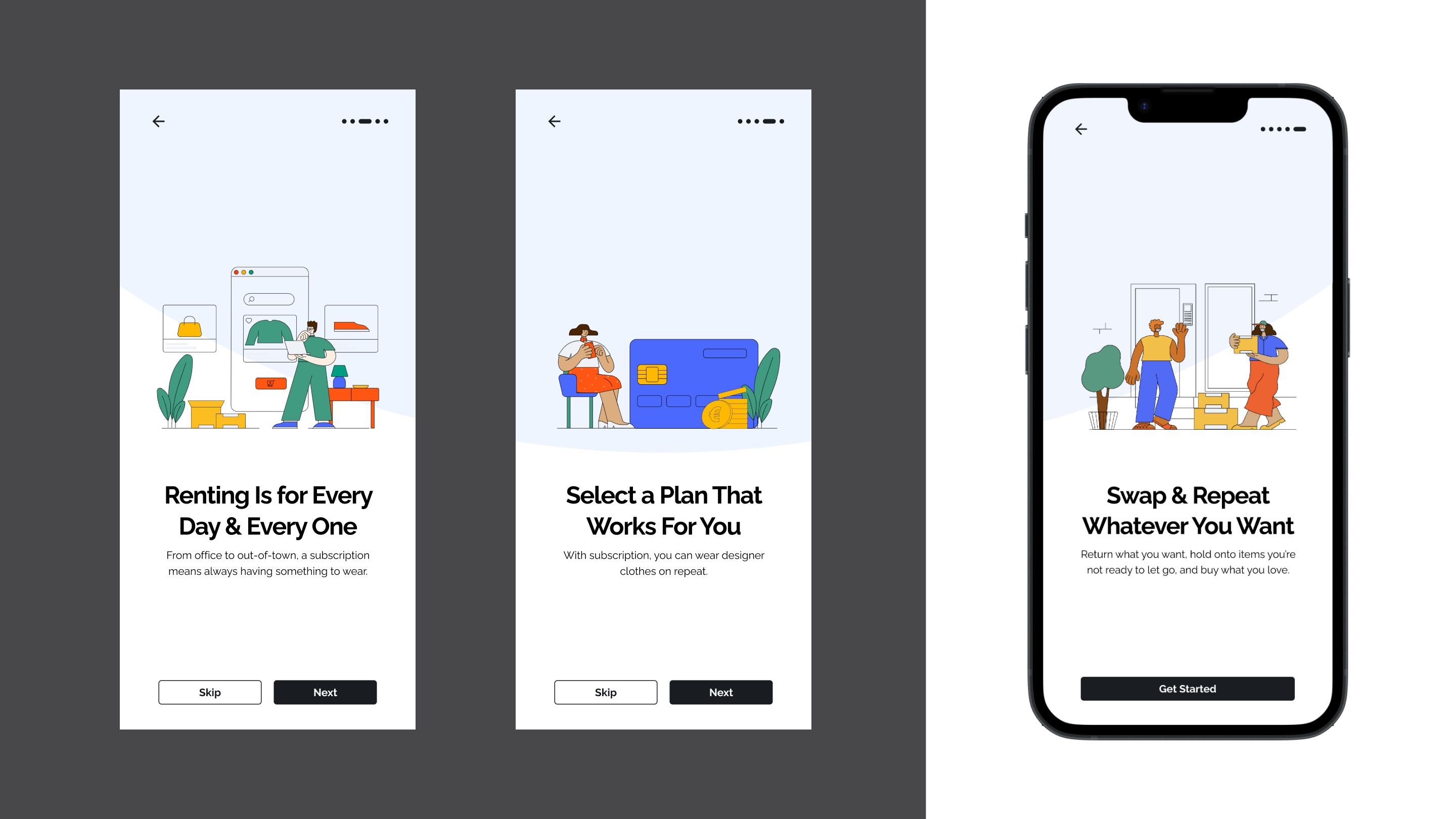 App onboarding screens app design brand design daily ui product design ui design ux design