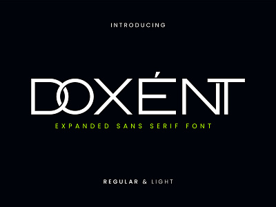 Doxent Expanded Sans Serif Font design font light lowercase regular sans serif sport typeface typography uppercase