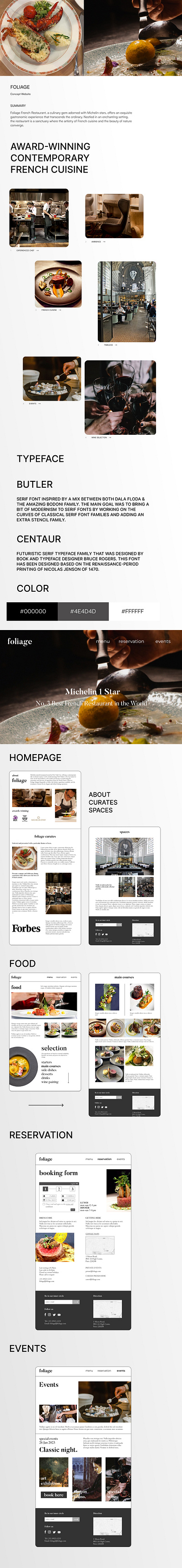 Foliage Website Concept branding cuisine figma french french cuisine graphic design indonesia luxury michelin ui ui design web design website