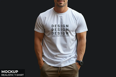 Mockup Realistic T-shirt apparel branding casual cloth clothes clothing design fashion free mockup graphic design mock up mockup psd template tshirt