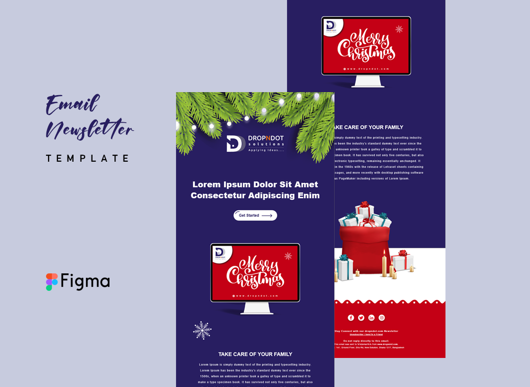 Newsletter Template Design app branding design graphic design illustration logo newsletter template thumb typography ui ux vector website