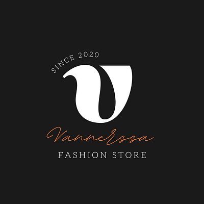 Logo for Fashion Store black fashion logo minimalist store style v white