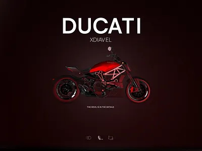 3D Interactive Ducati XDiavel Concept 😈 3d animation interactive spline ui webdesign