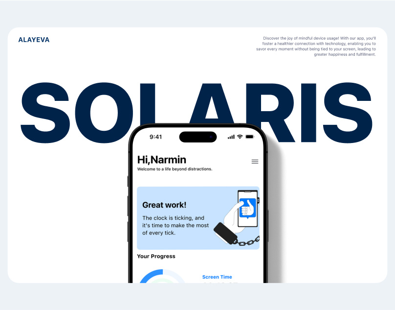Solaris | Social Media Detox App Design adobe photoshop app design branding case study design detox figma graphic design instagram logo mobile mobile design mockup social media tiktok ui user experience user interface ux youtube