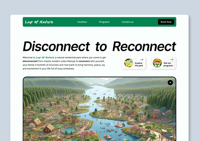 Lap of Nature landing page branding landing page typography ui ui design ux ux design web design webpage website