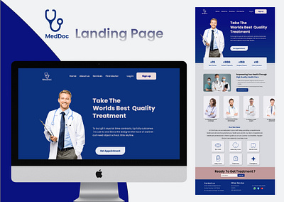 Landing Page For Health Care desktop figma healthcare hospital landingpage medical ui uiux uiuxdesign