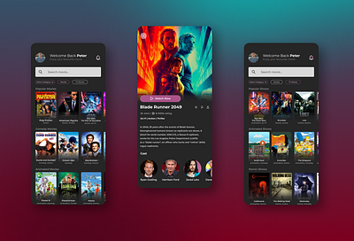 Movie Streaming App Concept app branding graphic design log in logo mobile movie streaming app online movie app tv show streaming app ui ui ux design movie app