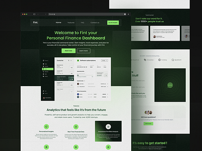 Fint: Modern Finance Landing Page Template figma finance financelandingpage framer template uidesign webdesign