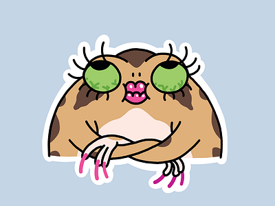 The Absurd Desert Rain Frog stickers, funny gifs 2d animation behance branding cartoon character cute design emoji frog funny gif mascot procreate rainfrog stickers telegram toad