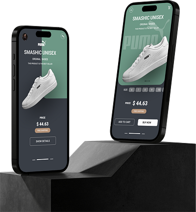 Puma shoes app design app design designer product design ui uidesign uiux design uxdesigner webdesign