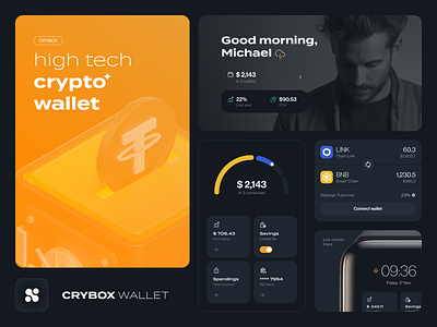 Crybox - Crypto Wallet Exploration 3d animation app crypto crypto wallet ui