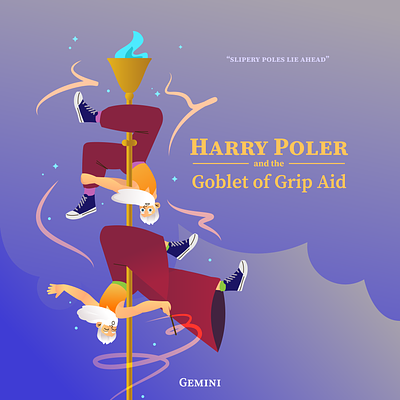 Harry Poler Series: IV character design circus arts fred george harry potter illustration magic poledancing polesports pose sports tricks weasley