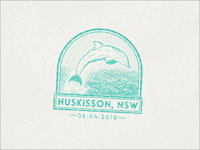 Huskisson passport stamp australia editorial illustration huskisson illustration illustrator jervis bay nsw spot spot illustrations stamp travel