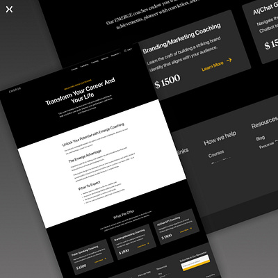 Lead Generation Landing Page/ Emerge Global branding design dribbble shot landing page design landingpage lead generation ui ux