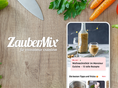 Zaubermix App app app design app development cooking design flutter food health inspiration inspo ios app ui ui design