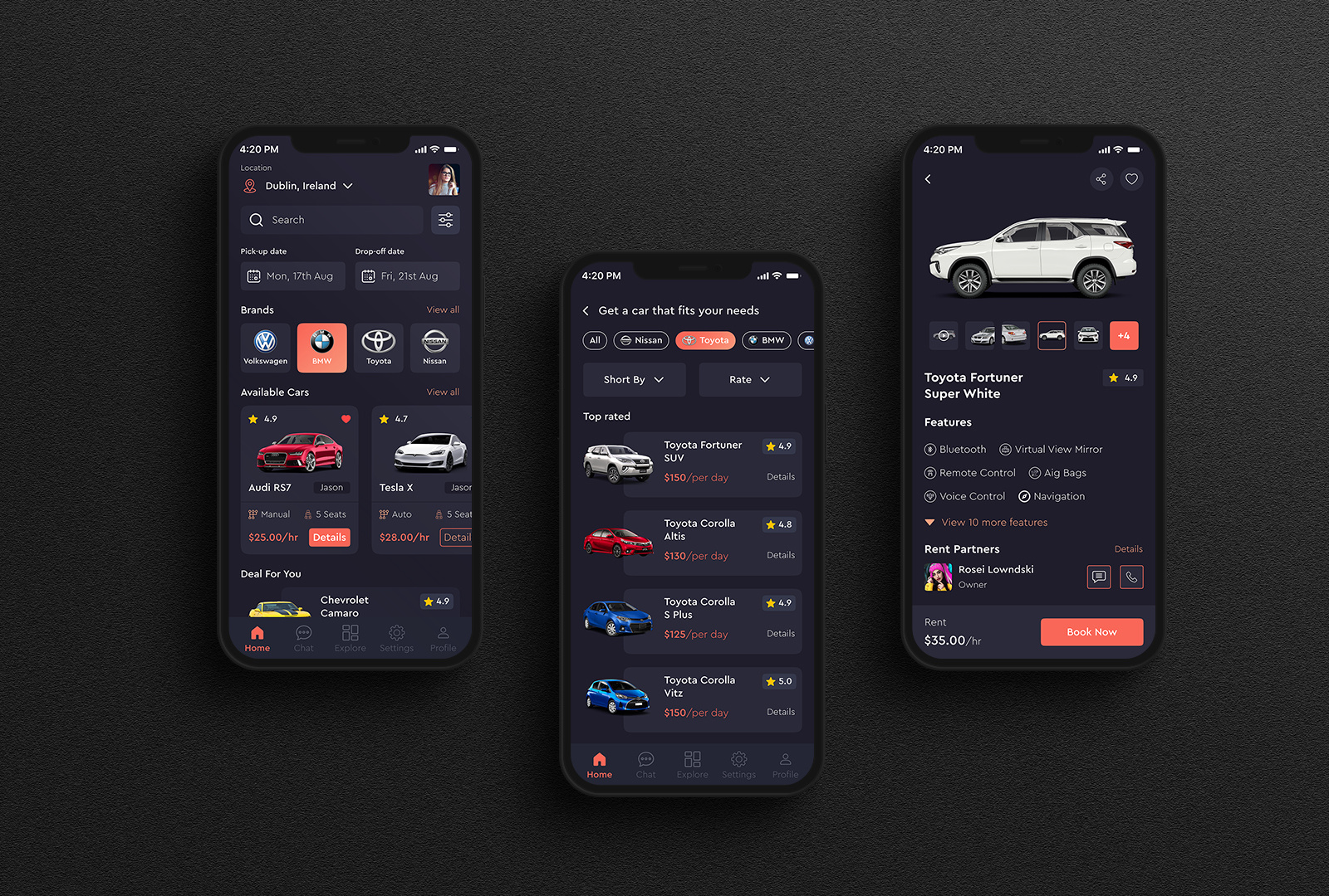 App UI Design for Car Rental Service by Freelancer Rahman on Dribbble