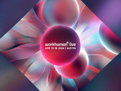 Workhuman - Live 2d after effects animation blue circle design glow gradient human illustration metal motion noise pattern red texture wave work