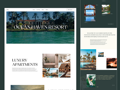 Ocean Haven Resort | Hotel Website animation appartments clean corporate dashboard design fintech hotel luxury mobile new platform product real estate top ui ux web design website wellness