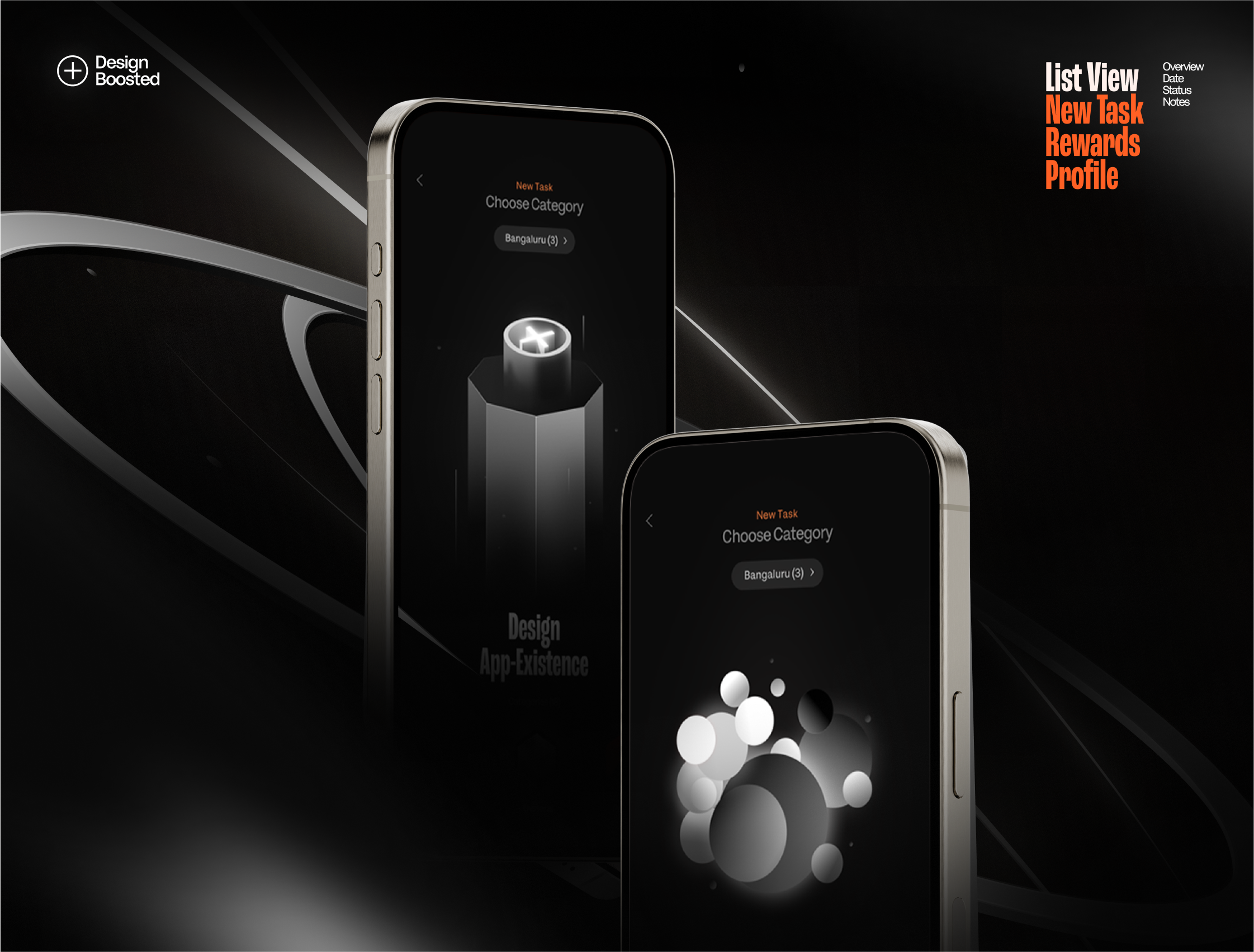 Boosted / Illustrations - slider app badges black create design icon illustrations mockup product screen slider typography ui ux website