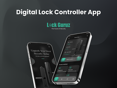 Smart Door Lock - Mobile App Design app app design controller app design digital lock lock lock app smartlock ui uidesign uiux ux