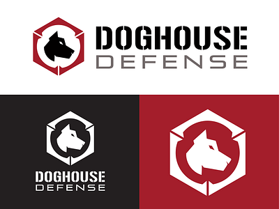 Doghouse Defense Logo crosshair logo dog logo firearms logo gun branding gun logo military logo modern logo weapons logo weapons manufacturer