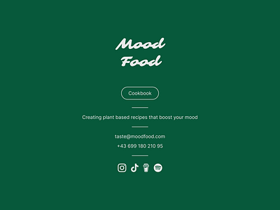 Mood Food - by Peaaaches branding business business card business web call to action card clean design contact design hero section information sheet landing landing page mobile design responsive design small business socials startup ui webdesign