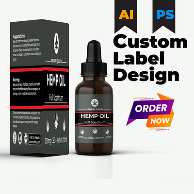 Hemp Oil CBD label design box cbd flayer graphic design label design oil packaging pouch product design supplement