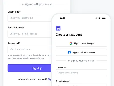 Sign Up Page 001 daily ui 001 dailyui ui ux