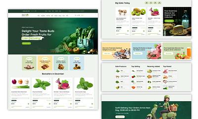 Grocery Store Website designs concept branding design figma graphic design grocery illustration photoshop uiux web website woocommerce xd design
