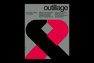 Jean Widmer - Motion Poster Tribute - Outillage book gif loop motion poster swiss typeface vintage widmer